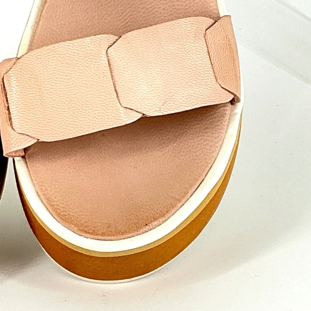 Antelope Size 40 US 9-9.5 Tan Nude Leather Chunky Platform Slide Sandal NEW $189